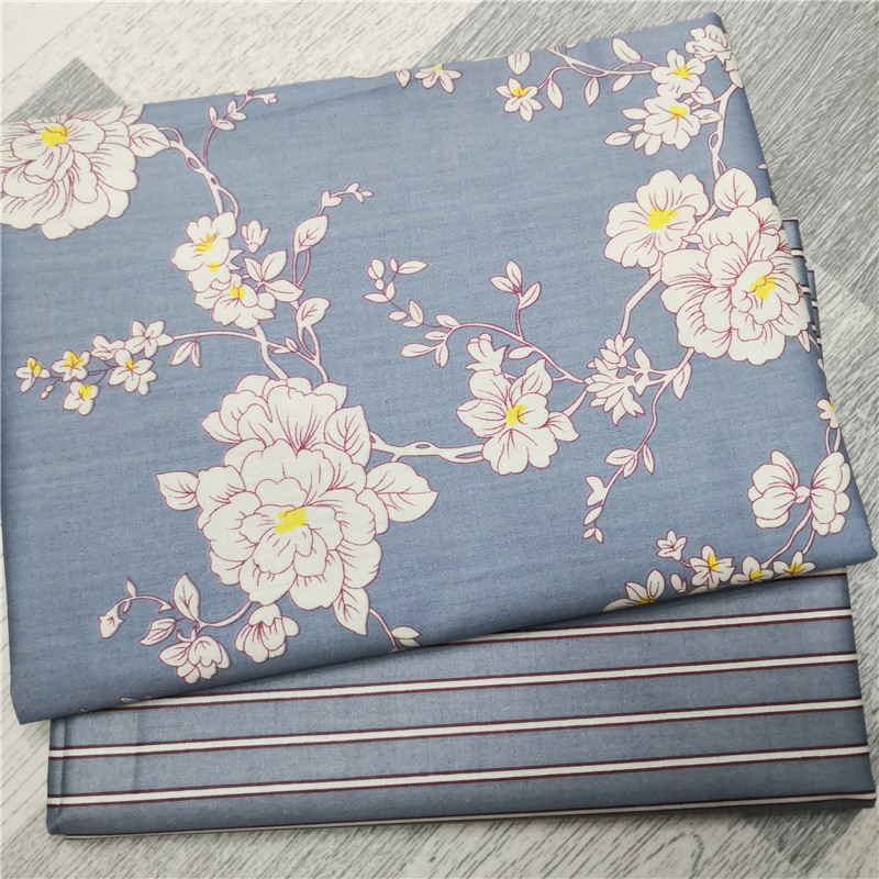 牡丹大花纯棉布料 窄幅斜纹 玫瑰床单被套布料床品布料老外喜欢