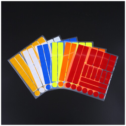 Popular mountain bike frame adhesive honeycomb grid sticker reflective strip warning sign rhombus lattice 21pcs