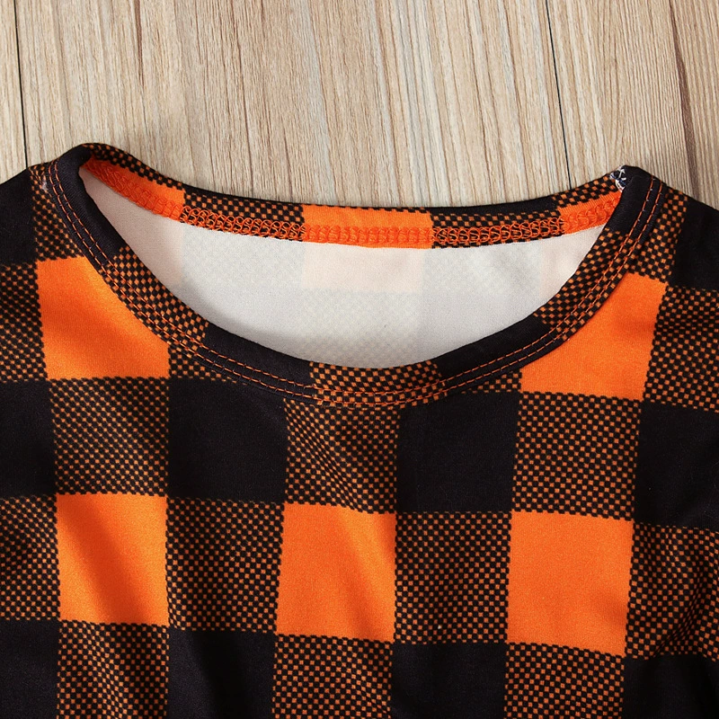 Демисезонное длиннорукавое детское платье, брендовая юбка, европейский стиль, хэллоуин, детская одежда