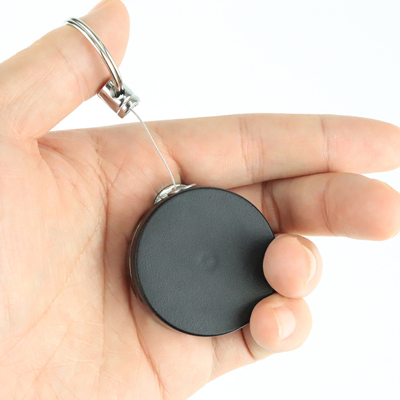 Llavero de cuerda de alambre retráctil de alto rebote hebilla de tirón fácil anti-perdido anti-robo llavero retráctil anti-perdido llavero anti-perdido