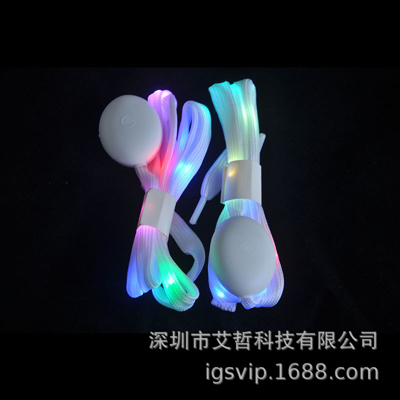 Nueva tierra empuje cordón luminoso LED perezoso zapatos luminosos luz juventud tejida cinta de nylon suministro directo de fábrica al por mayor