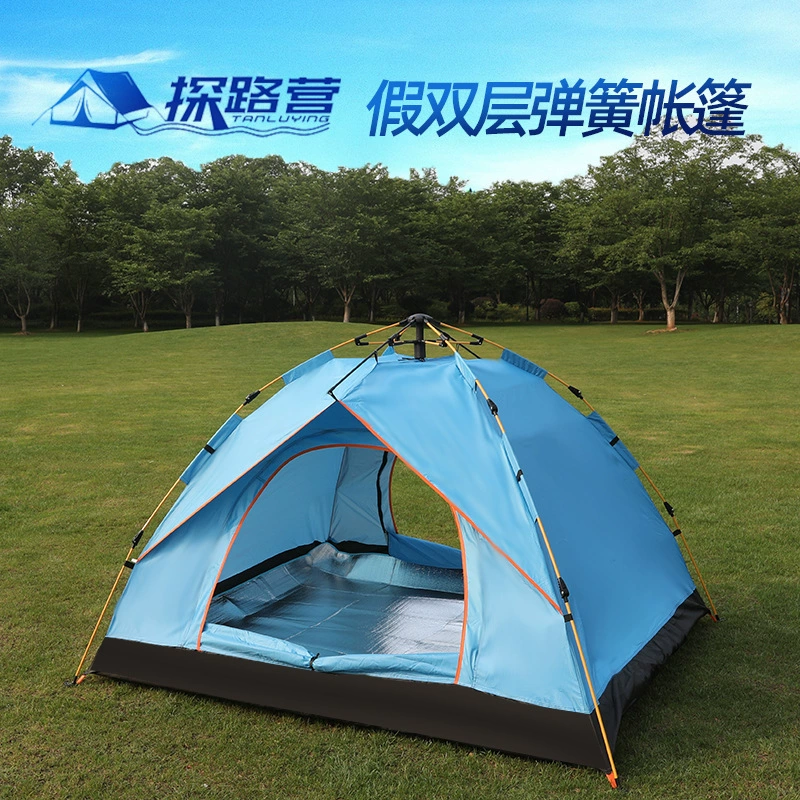 tents for outdoor camp for 3-4 people with moisture-proof pads park children's play tent!