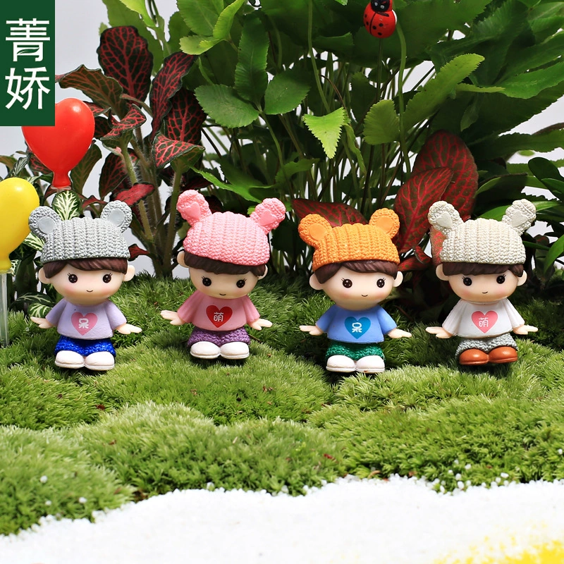 Глупое сердце ребенок сделал мох мясистый микропейзаж DIY материал горшок Садоводство зеленые растения Цветочные украшения