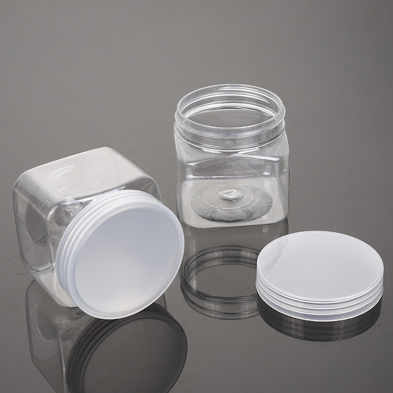 新款53口方形糖果瓶 透明密封环保塑料包装瓶水晶泥瓶 来样