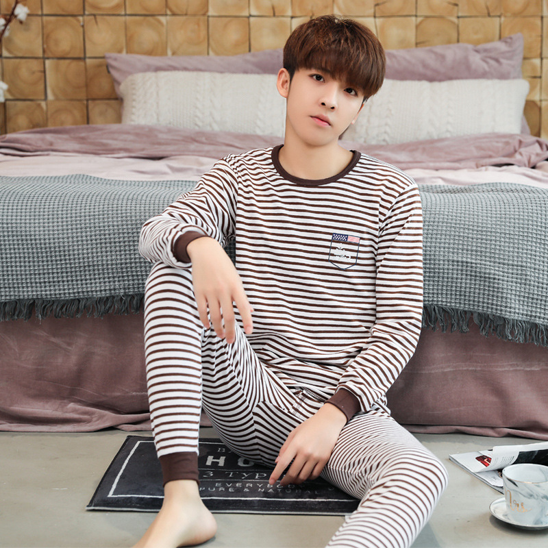 9-24 años de edad conjunto de ropa interior juvenil medio y grandes niños ropa de otoño pantalones largos traje suéter de algodón ropa interior térmica