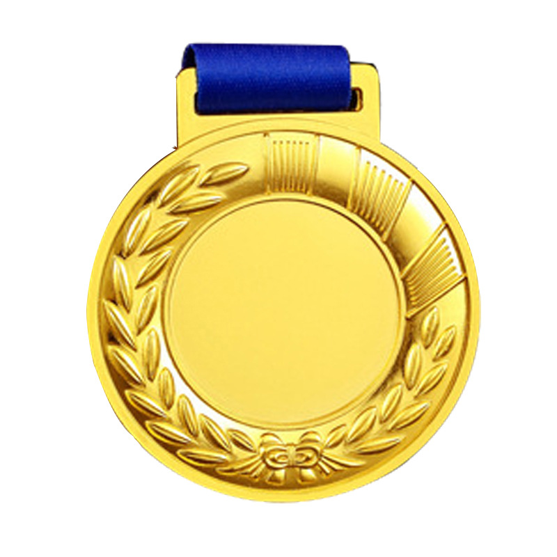 Fábrica al por mayor insignia de metal creativo Medalla deportiva en stock insignia medalla de metal de lámina de oro