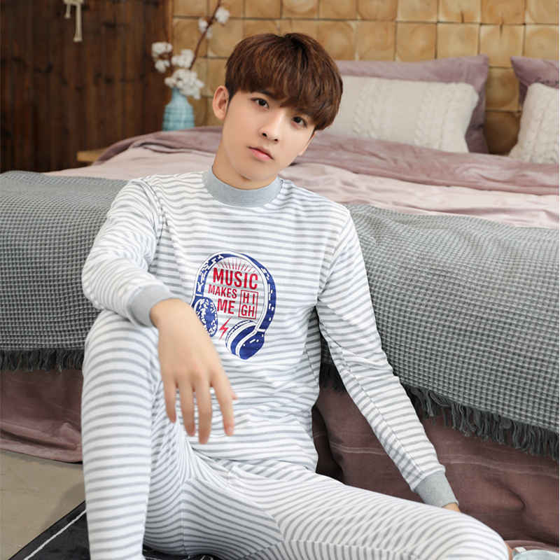 Ropa de otoño juvenil pantalones largos conjunto de ropa interior para niños medianos y grandes niños y niñas suéter de algodón niñas suéter línea conjunto de pantalones