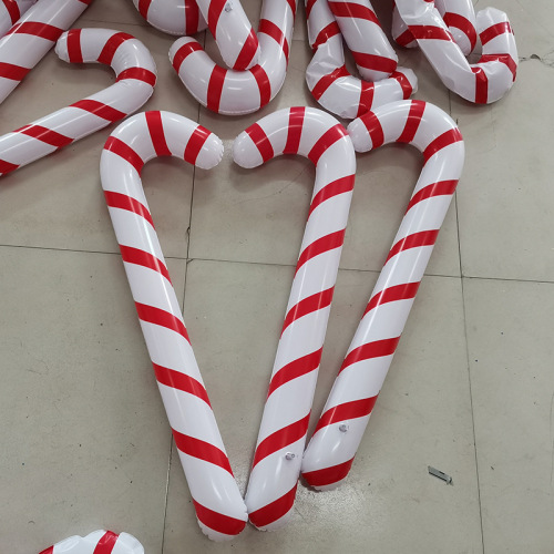 New 6-color Christmas inflatable cane, candy-colored inflatable cane, Christmas event gift wholesale cane