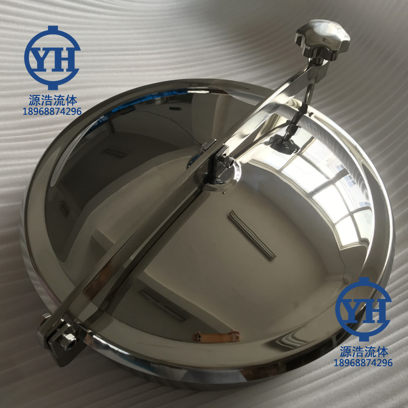 食品级304圆形常压人孔  DN400常压圆形人孔