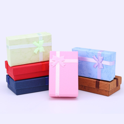 Cloud Paper Box 5*8 Double Ring Earring Jewelry Box with Lid Necklace Packaging Box Manufacturer Wholesale Diamond Box