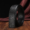 Leather universal belt, genuine leather, crocodile print, Korean style