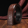 Leather universal belt, genuine leather, crocodile print, Korean style