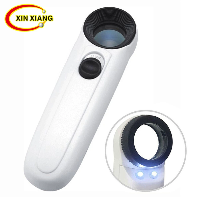 Оптовая Продажа с фабрики 40 раз портативный двойной светодиодный светильник антикварный нефритовый ювелирный штамп HD идентификация увеличительное стекло