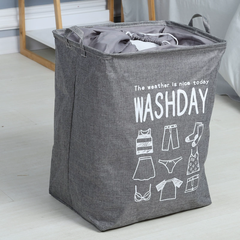 YiJiaJia Capacious Rectangular Storage Basket, Foldable Linen-Cotton, 19.9×16.8×8.05 cm, Multi-Colors
