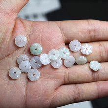 厂家批发 翡翠转运小花 玉石DIY古风汉服配饰手串项链耳饰半成品