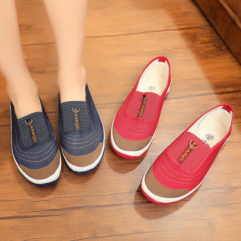 Women's Shoes with Rubber Soles, 2026 New Model, Flat Casual Shoes for Middle-Aged and Elderly, Suitable for Work, High Heels, Available for Wholesale