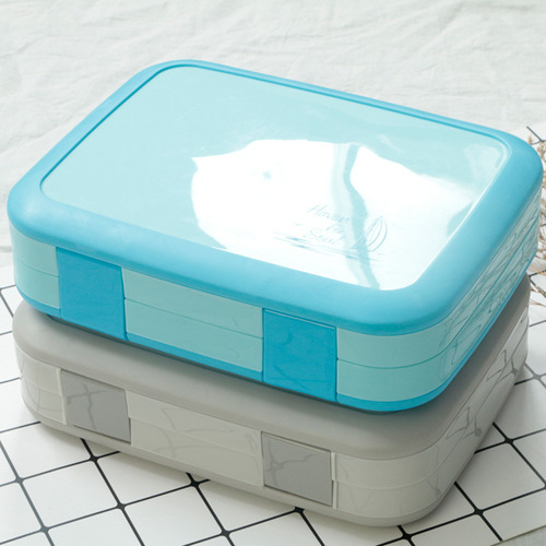 European and American children's portable five-compartment lunch box student lunch box Amazon model divided compartment student portable lunch box