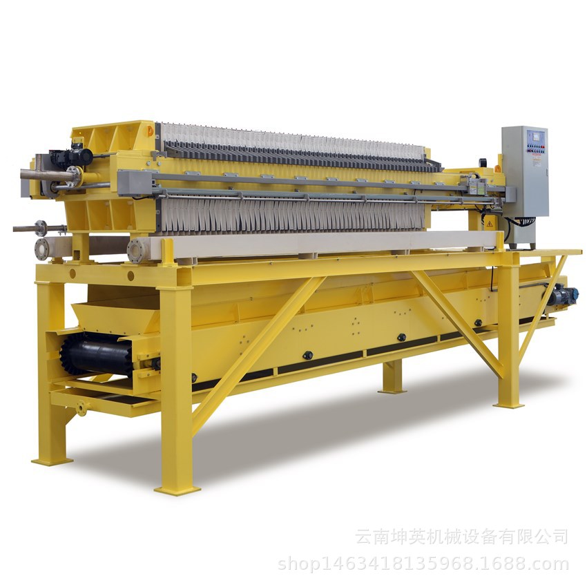 云南景洪高压隔膜压滤机 市政污泥脱水设备 全自动板框厢式过滤机