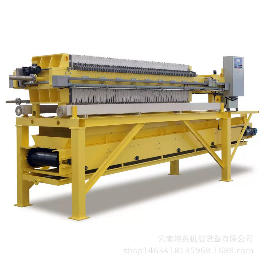 云南景洪高压隔膜压滤机 市政污泥脱水设备 全自动板框厢式过滤机