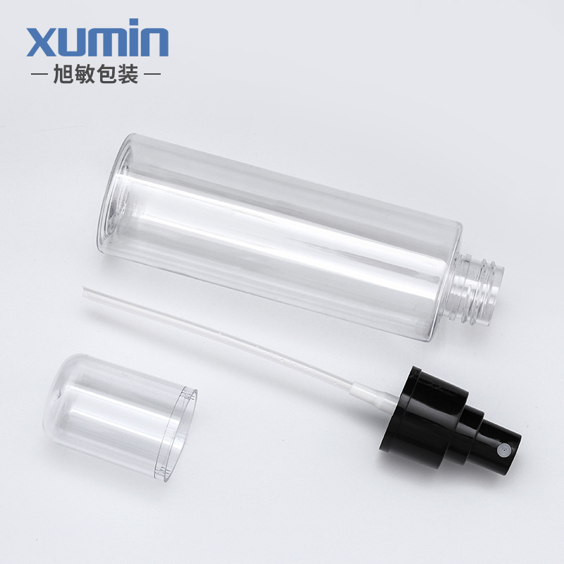 100ml150ml200ml250ml hombro plano transparente botella de spray cosmético embalaje de tóner cosmético