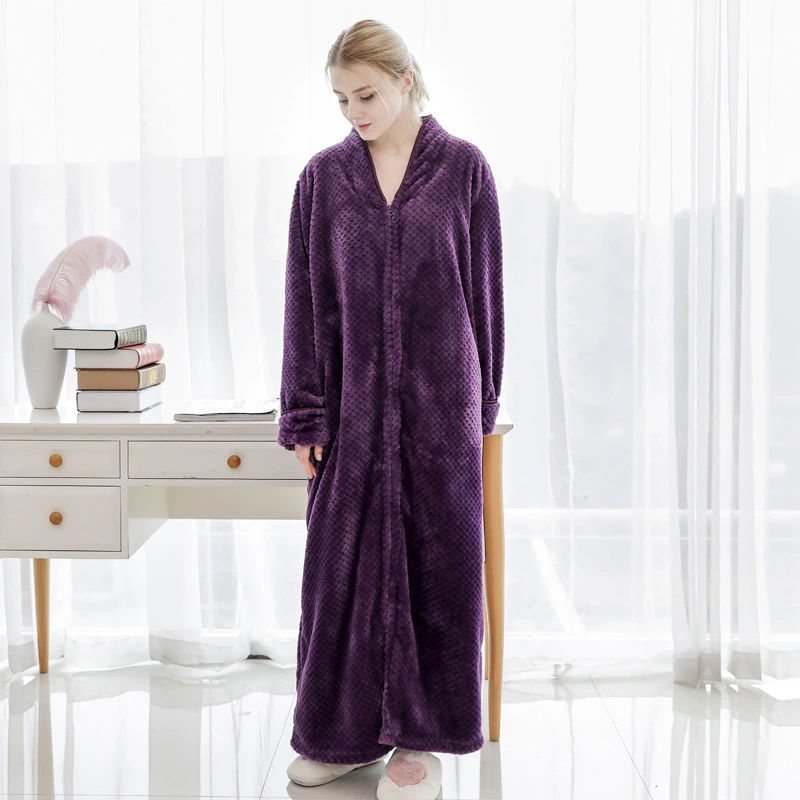 Демисезонное халат, фланелевый бархатный длинный pajamas для любимого, увеличенная толщина