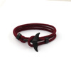 New Milan Line Ocean Series Anchor Style Whale Whale Bracelet Bennis Nian Couple Red Hand Rope