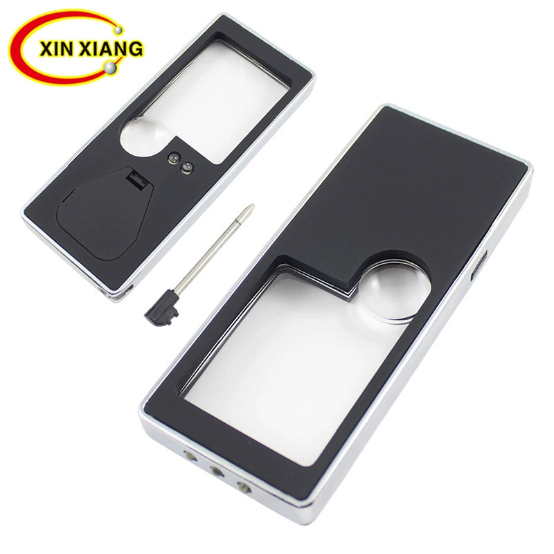 Тип мобильного телефона 3-10 раз ультратонкий портативный с 5 светодиодными лампами детектор денег карманное увеличительное стекло акриловая оптическая линза