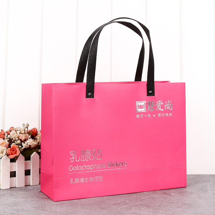 厂家定 制服装手提礼品袋 广告印刷宣传烫金购物礼品纸袋印logo