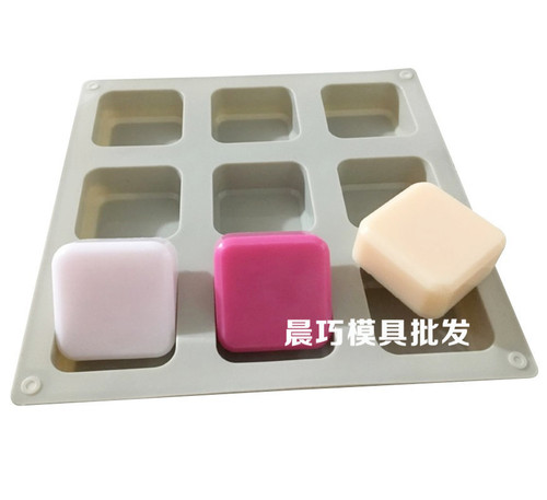 Silicone cake mold, handmade soap mold, 9-hole square mold, 5.5*5.5*2.5CM square