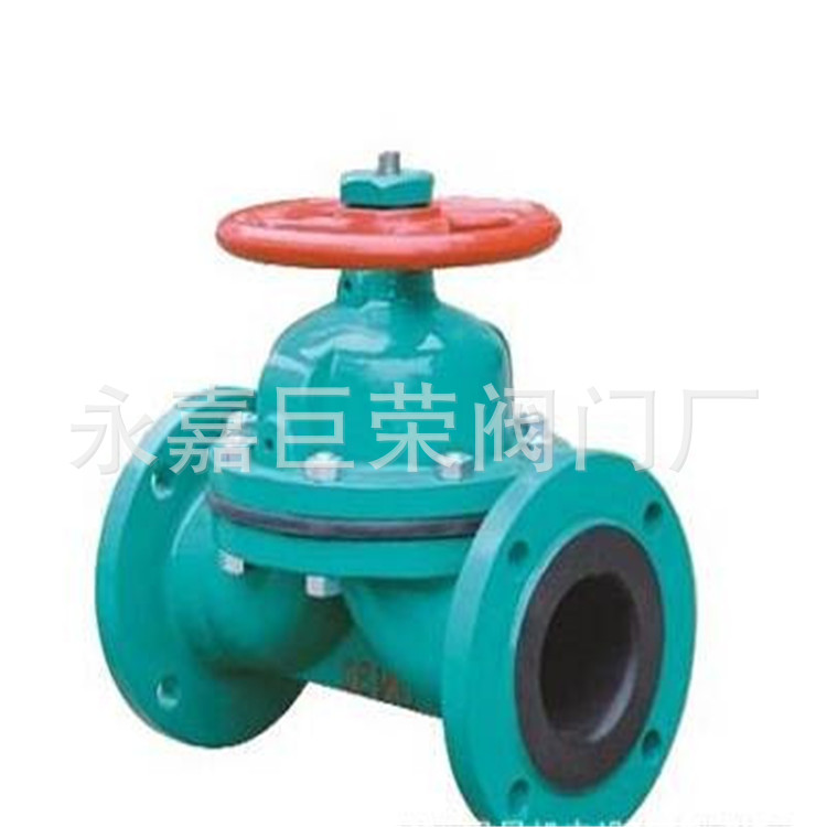 G41J-10C 衬胶隔膜阀  DN400 法兰铸钢手动隔膜阀