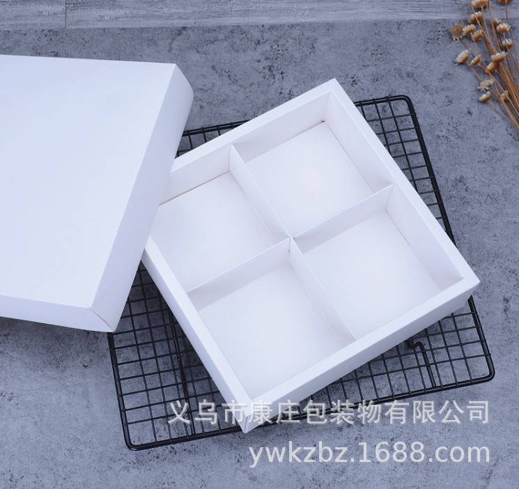 烘焙包装 白色蛋黄酥包装盒 月饼盒 中秋牛轧糖盒子 雪媚娘盒