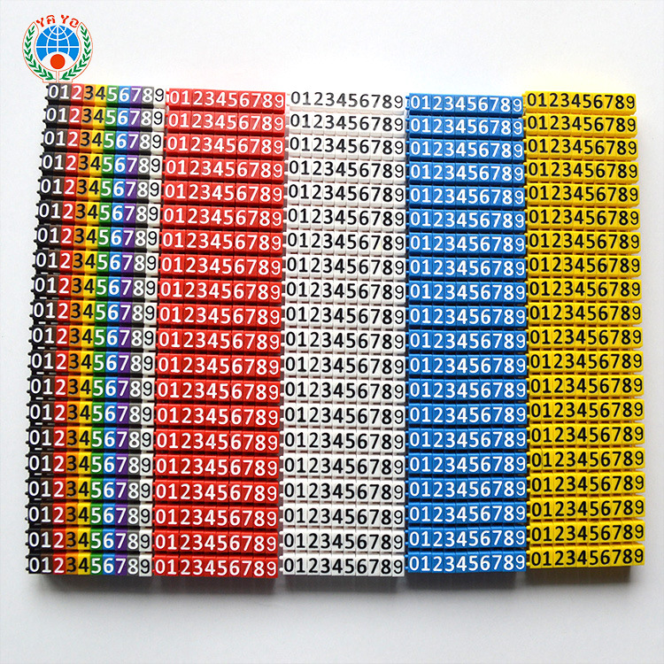 刻字式网线标签 2.5平方卡式号码管 弱电工程布线号码管线缆标识