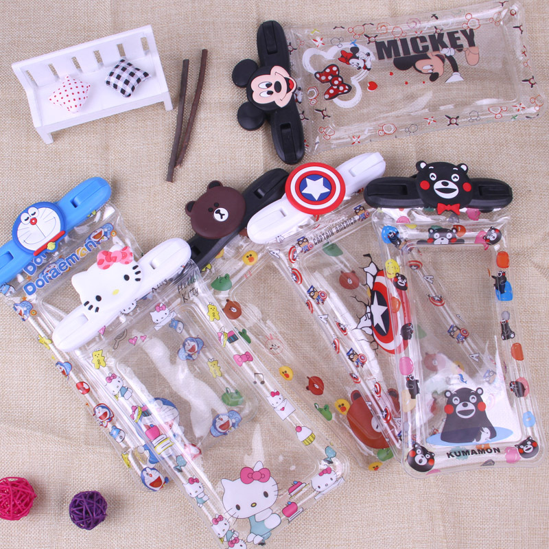 气泡浮力手机防水袋 成人儿童防水袋 动漫卡通卡扣防水袋批发直供