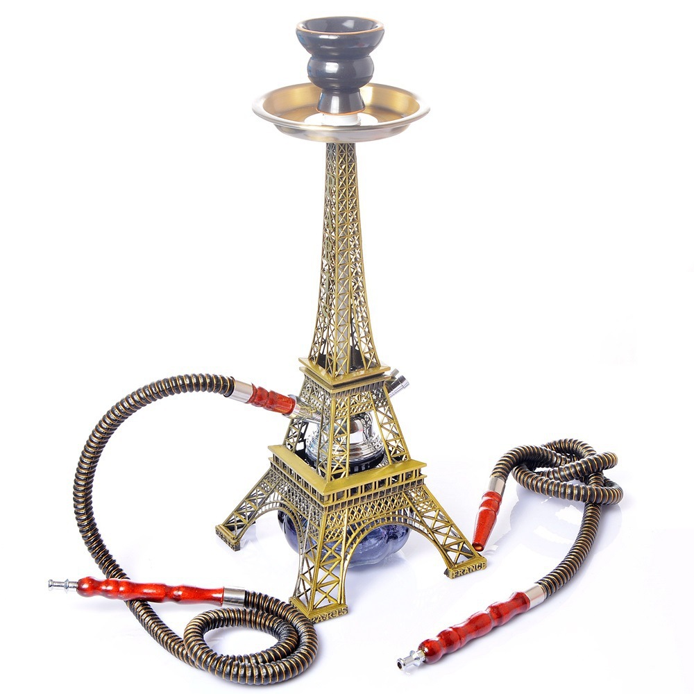 跨境货源供应厂家现货水烟 埃菲尔铁塔套装配件水烟斗hookah速卖