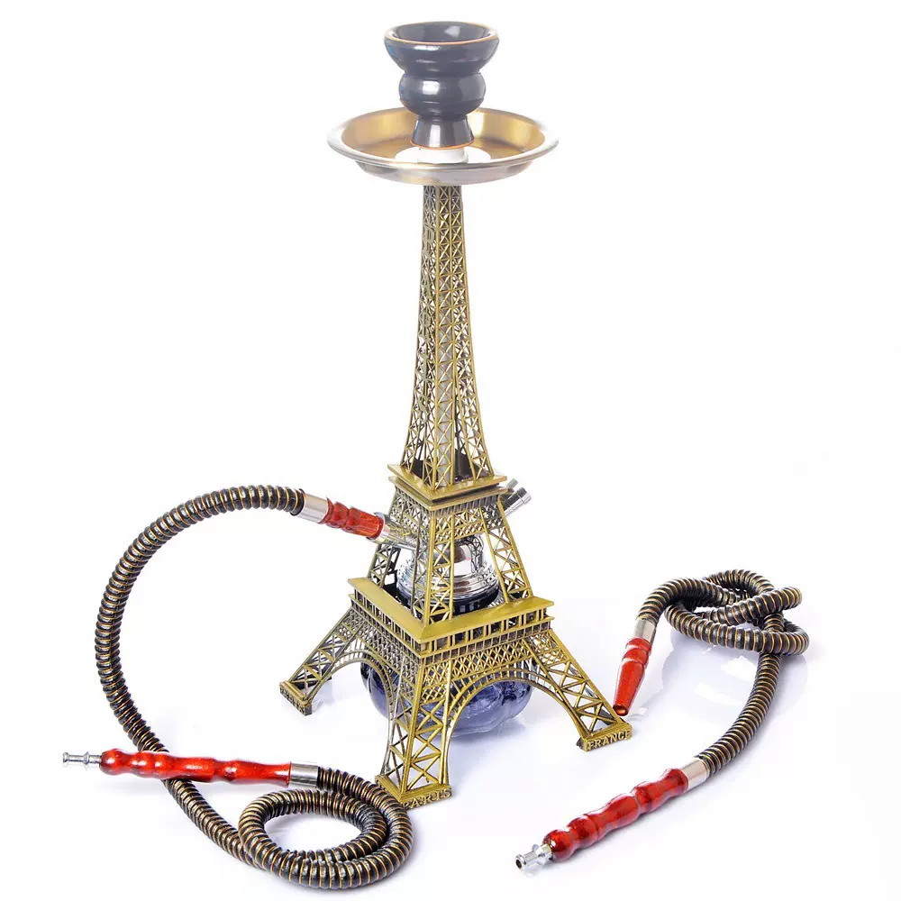 跨境货源供应厂家现货水烟 埃菲尔铁塔套装配件水烟斗hookah速卖