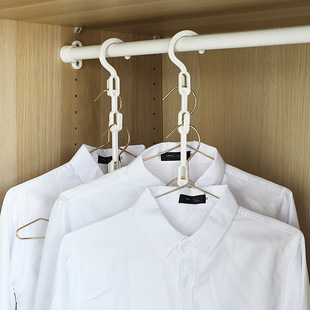 Tiktok multi-function magic hanger storage artifact multi-layer folding space-saving plastic hanger multi-layer storage shrink
