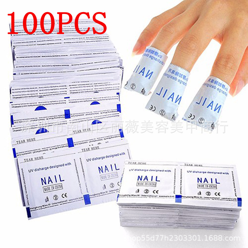 Nail art supplies Miaoqian genuine unloading Nail Polish glue environmental protection nail removal bag 100 tablets/bag factory outlet Nail art supplies Miaoqian genuine unloading Nail Polish glue environmental protection nail removal bag 100 tablets/bag factory outlet
