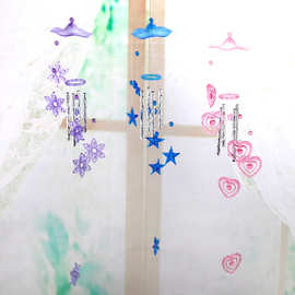 亚克力海豚小风铃铝管挂件挂饰学生装饰卧室家居可爱吊饰壁挂风铃