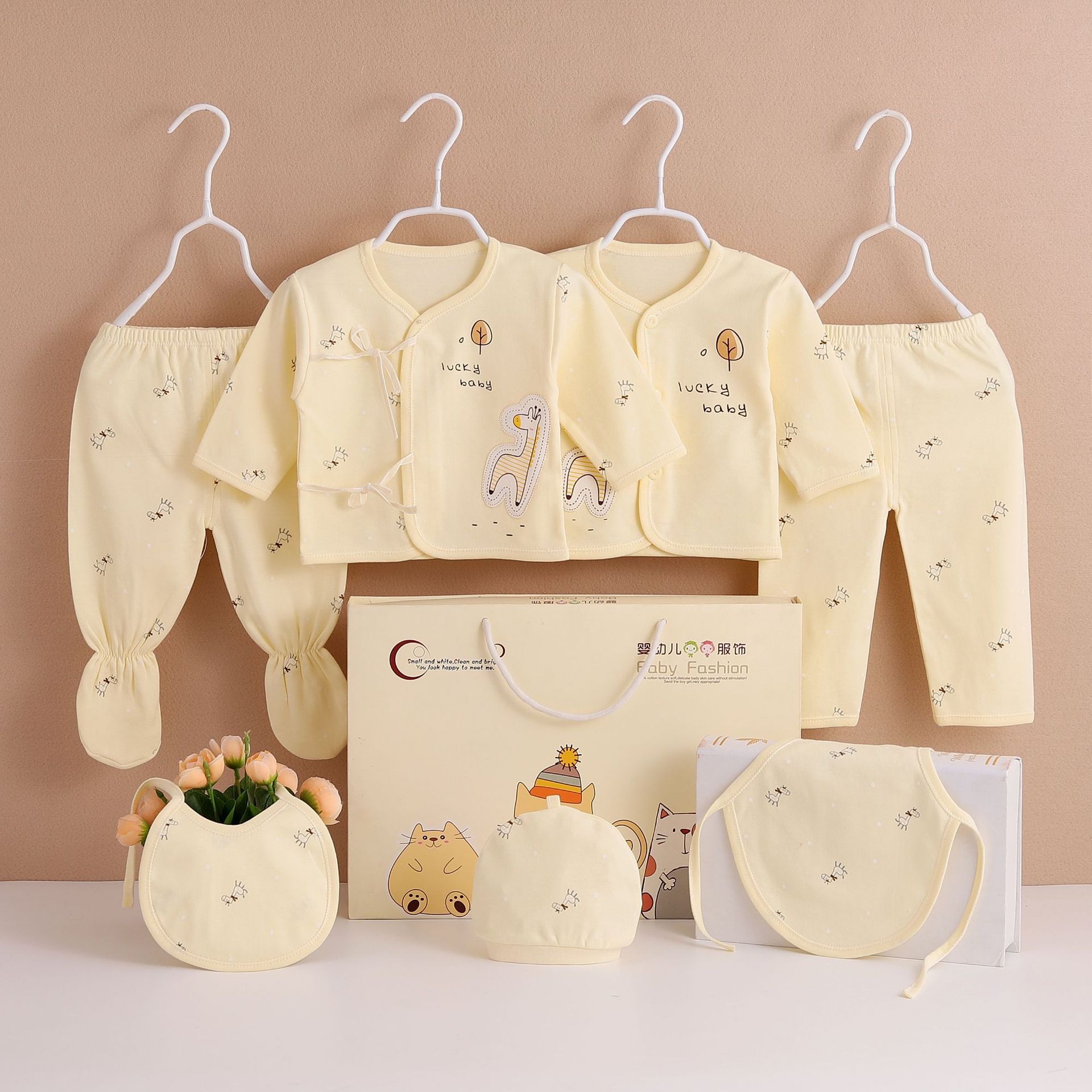 Conjunto de ropa para niños, ropa interior de algodón de manga larga para recién nacidos, productos para bebés al por mayor, estilo cálido para las cuatro estaciones.