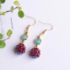 Organic woven earrings pomegranate, bracelet, 14 carat, silver 925 sample, wholesale