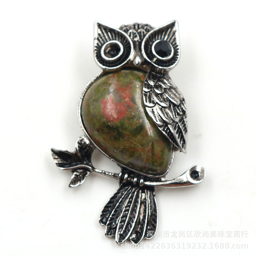 꽃 올빼미 의류 브로치 펜던트