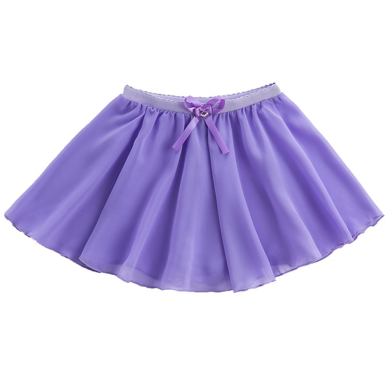 Red Shoes Women's Children's Ballet Dance Test Table Performance Practice Chiffon Loose Waist Bow Veil Skirt 62032