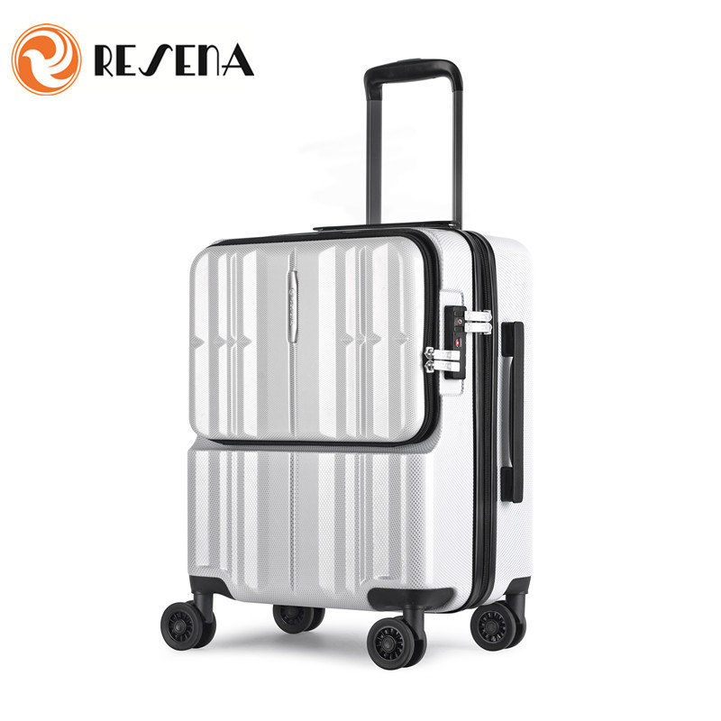 Front computer bag suitcase high-end business trolley case 20 inch universal wheel PC front flip suitcase