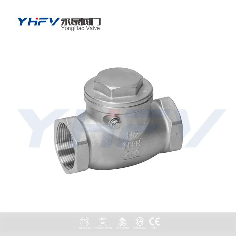 【温州厂家直销】H14W-16P不锈钢丝扣卧式止回阀【品质阀门】