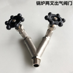 Boiler tee, bleed valve, outlet valve, steam generator two-pronged outlet valve, bleed switch