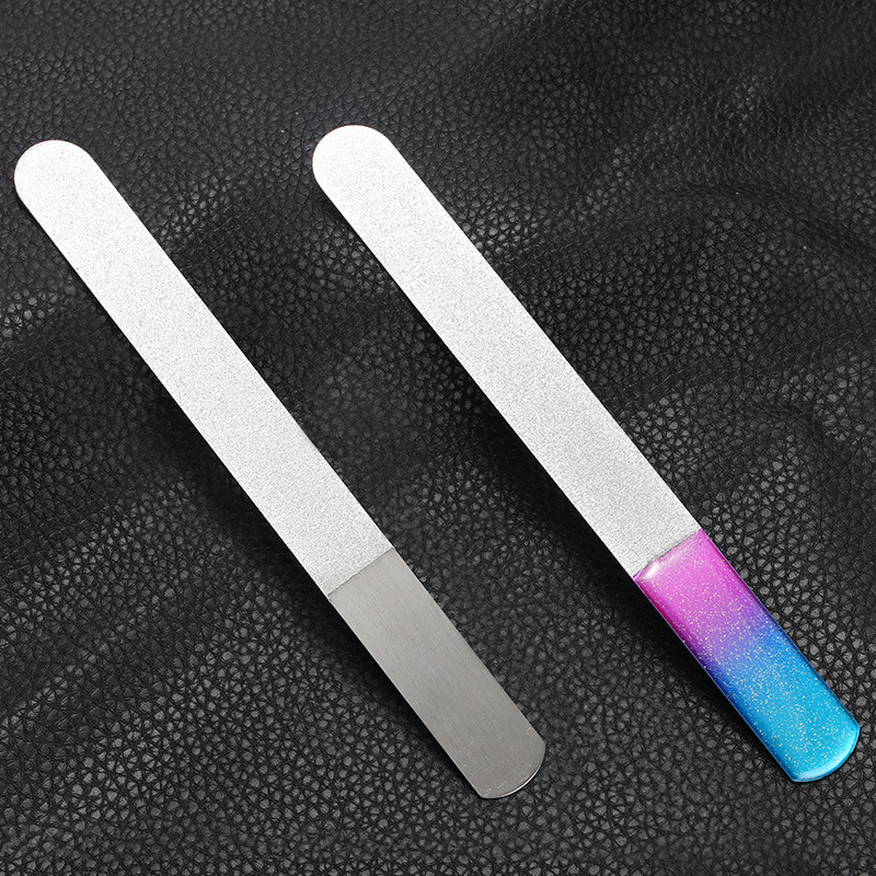 Stainless Steel Double-sided Emery Polishing Nail File Dropping Glue Polishing Nail Strip Manicure Grinder Special Tool Stainless Steel Double-sided Emery Polishing Nail File Dropping Glue Polishing Nail Strip Manicure Grinder Special Tool