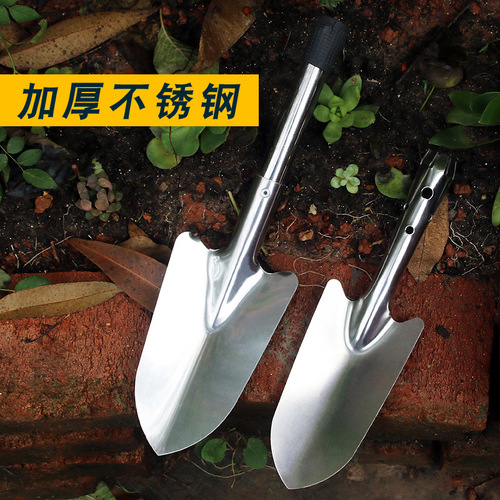 Garden shovel stainless steel shovel household steel shovel gardening tool manufacturer direct sales flower shovel flower planting shovel small shovel