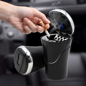 Car flash N09B car ashtray solar energy with light and cover creative car car car supplies