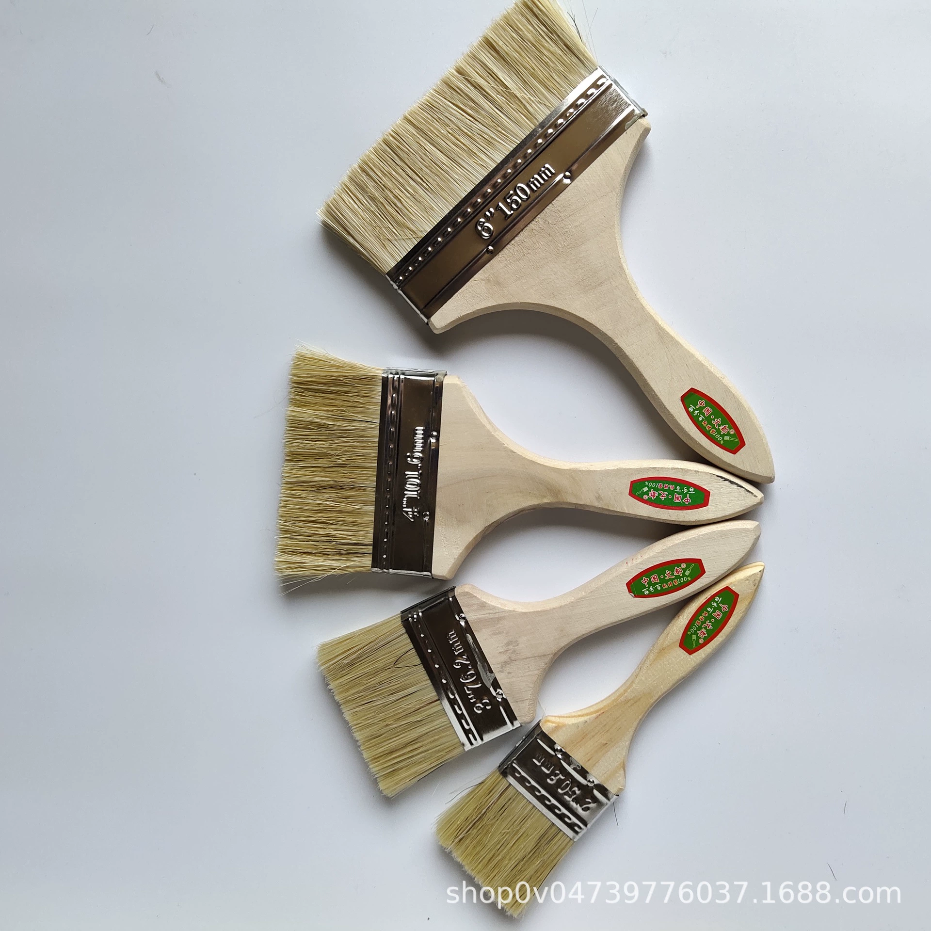 Трансграничная белая деревянная ручка утолщение щетка для краски имитация щетины щетка для чистки волос