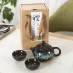 批发钧窑陶瓷茶具套装一壶四杯窑变沙金陶瓷中秋国庆随手礼品